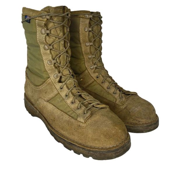 Danner Desert Acadia Boots 12 US WIDE EE 10" NO GTX Tan Combat 26000 Vibram Sole - Picture 3 of 9